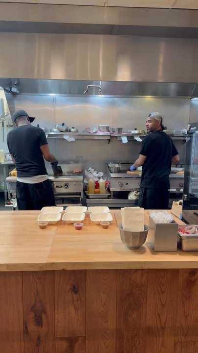 Philly Steak - Chefs chopping up the ribeye was an interesting watch. - Burgers Near Me - Philadelphia, Pennsylvania