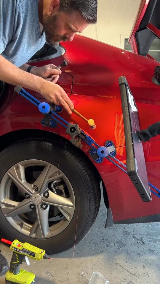 A satisfying dent repair