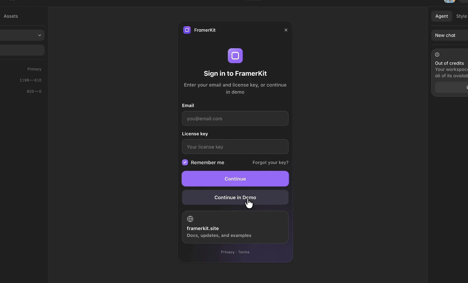 🛠 Checkout inside the pluginYou can now buy FramerKit without leaving the pluginI built the checkout with Polar right into the plugin window. Pick a plan, pay, and that's itOnce the payment goes through, you're signed in automatically. No license key to copy, no extra steps. The full library is ready to use straight awayTax is now included in the price, so the amount you see is the amount you pay