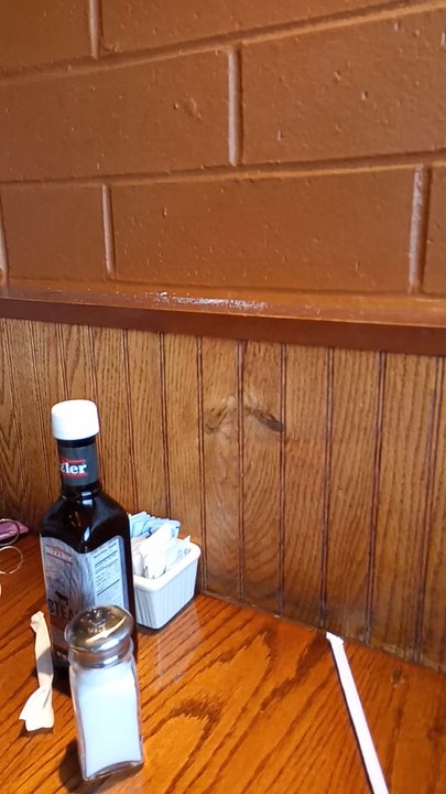 Sizzler - Please clean the ledge before setting people at your Booth to eat. There are also flies flying around the tables - Seafood Near Me - Sandy, Utah