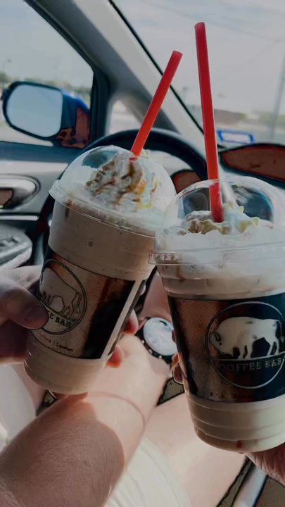White Buffalo Coffee Bar - frozen caramel macchiato + iced white mocha - Coffee & Tea Near Me - Altus, Oklahoma
