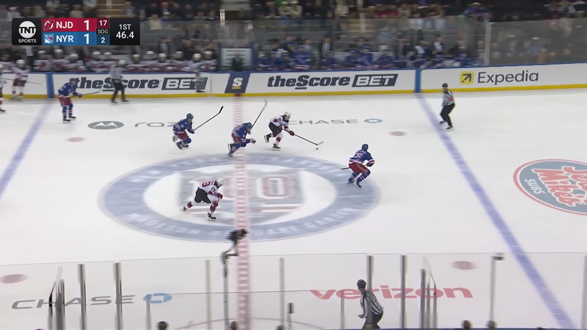 Gritsyuk's late first-period strike gives Devils the lead at the Garden · Mar 18, 2026