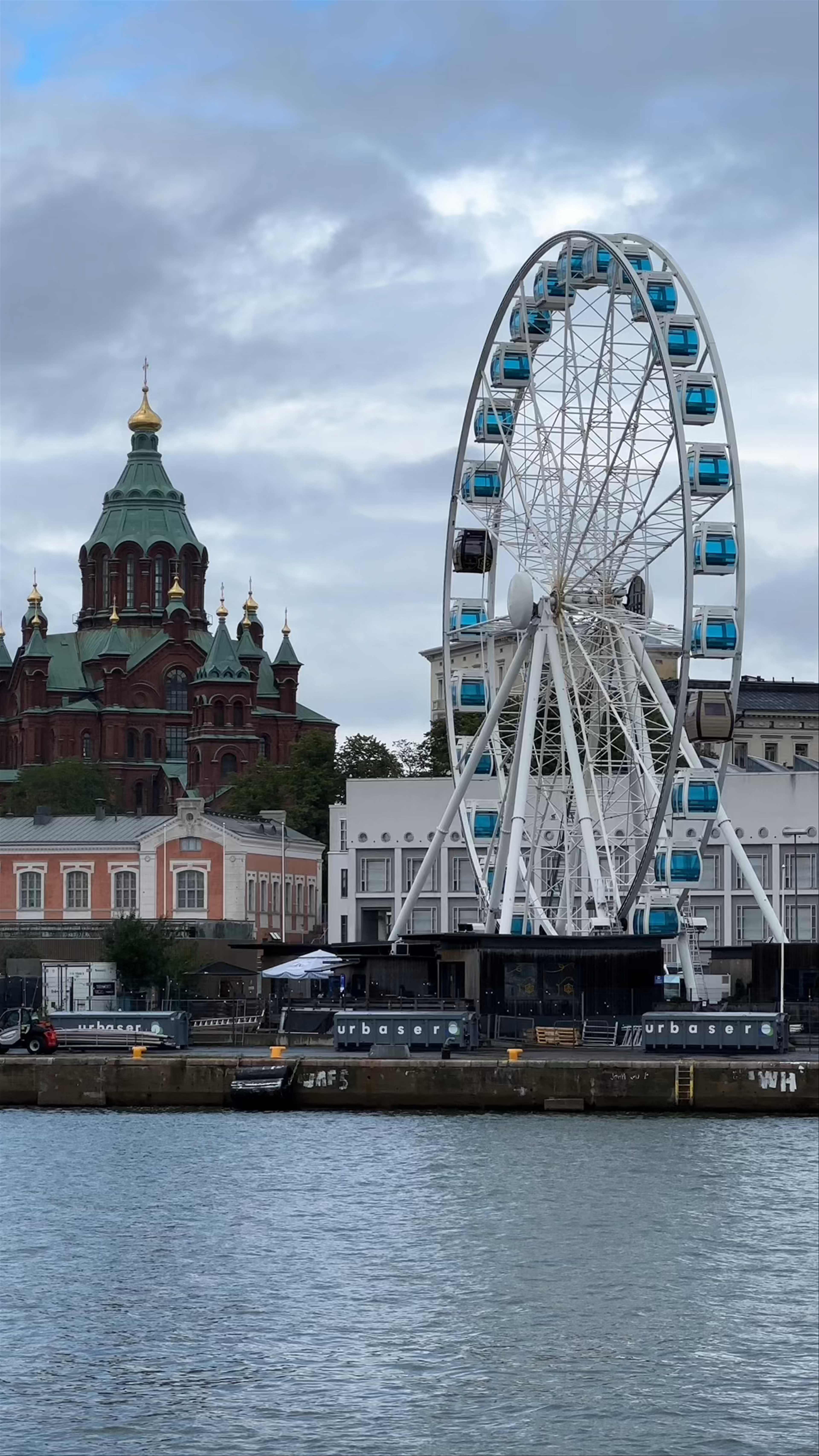 Uspenski Cathedral and Waterfront Ferris Wheel in Helsinki