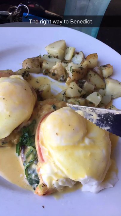 The Village Restaurant - Perfect eggs on the crab Benedict! The eggs are so important! - Breakfast & Brunch Near Me - Salinas, California