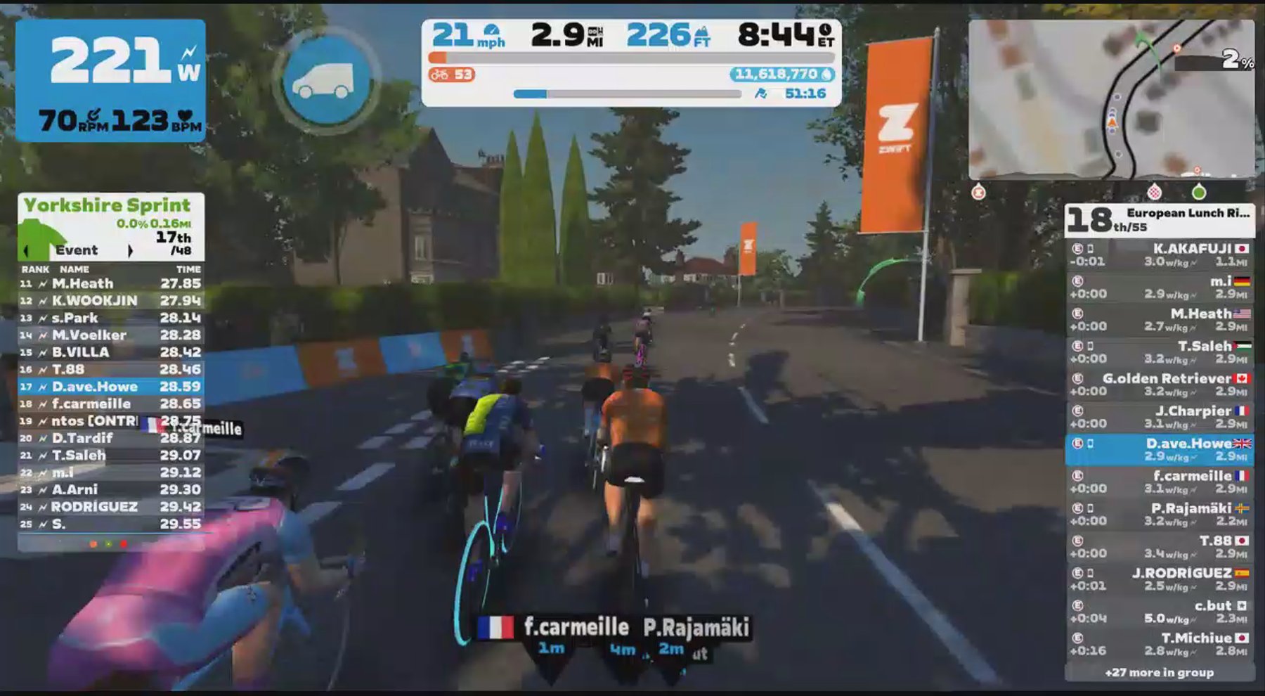 Zwift - Group Ride: European Lunch Ride (E) on Duchy Estate in Yorkshire