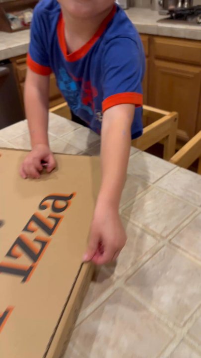 Fiesta Pizza - He was so excited for this Heart-Shaped pizza. - Pizza Near Me - Upland, California