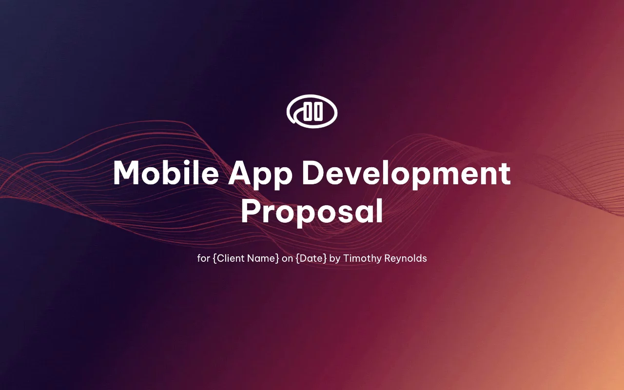 Preview of Mobile App Development Proposal Template