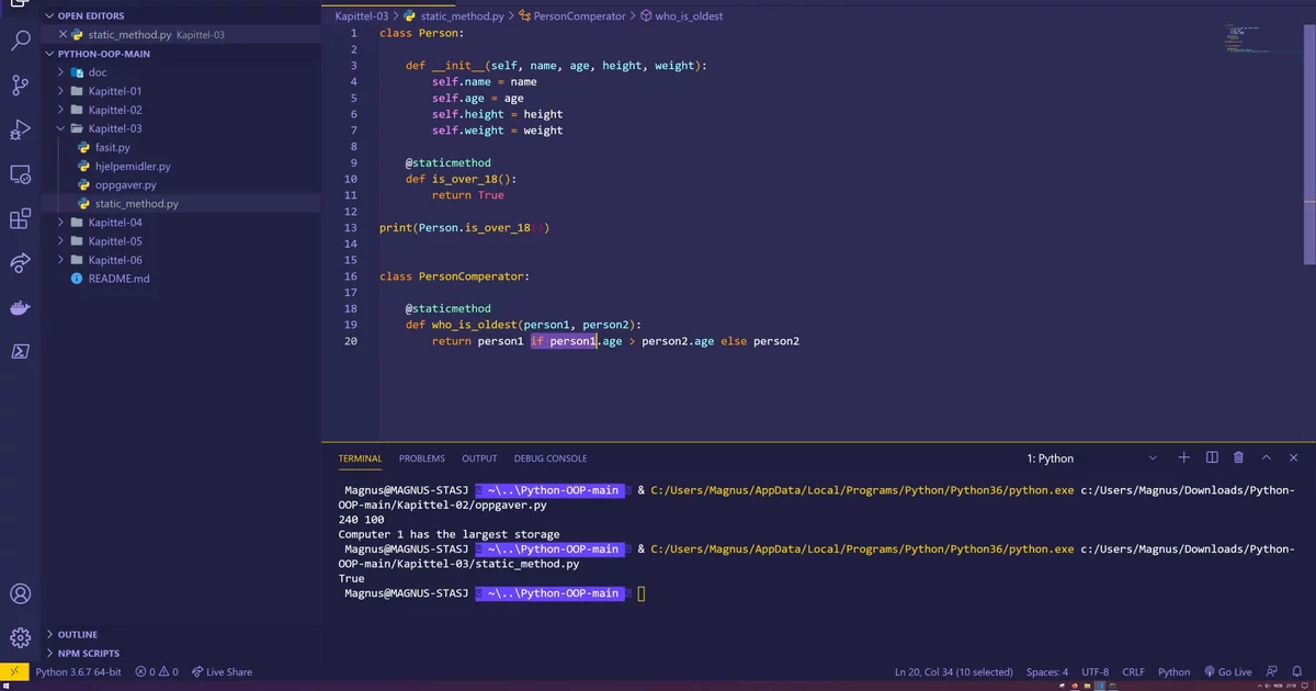 Statiske metoder og klassemetoder i Python forklart | Utdannet.no