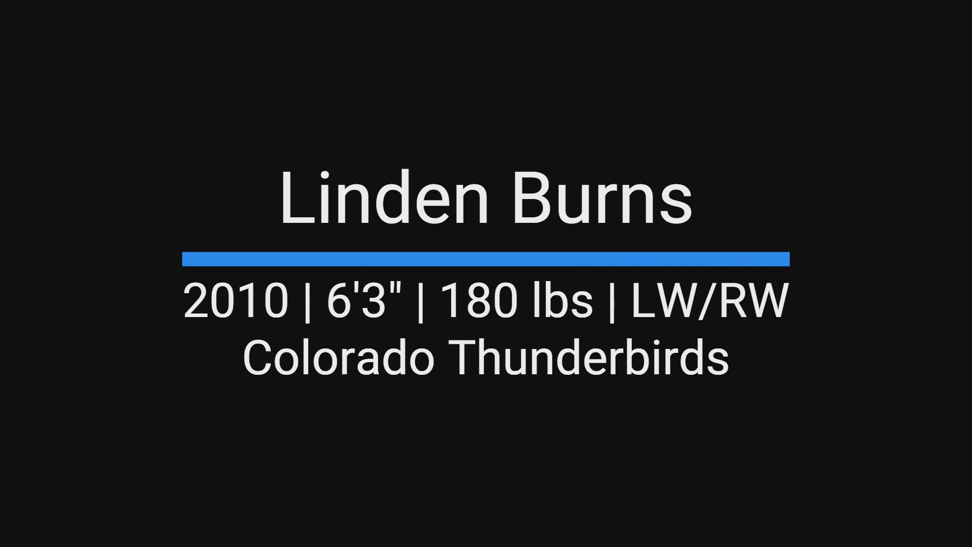 Linden Burns: Colorado Thunderbirds 15U AAA 2025-26
