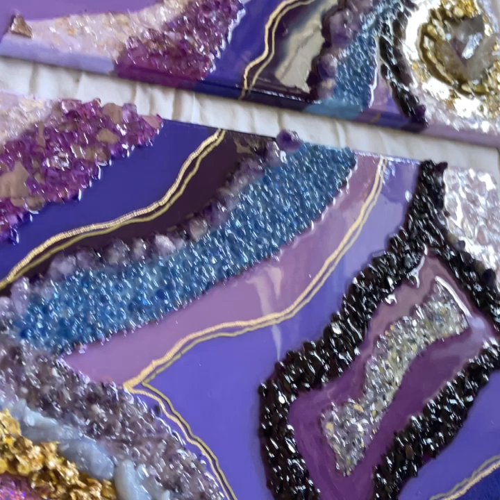 Synchronicity Rocks - This is a quick video of an epoxy resin pour in mosaic style. We do these custom at a very reasonable price and are happy to help! - Jewelry Near Me - Mission Viejo, California