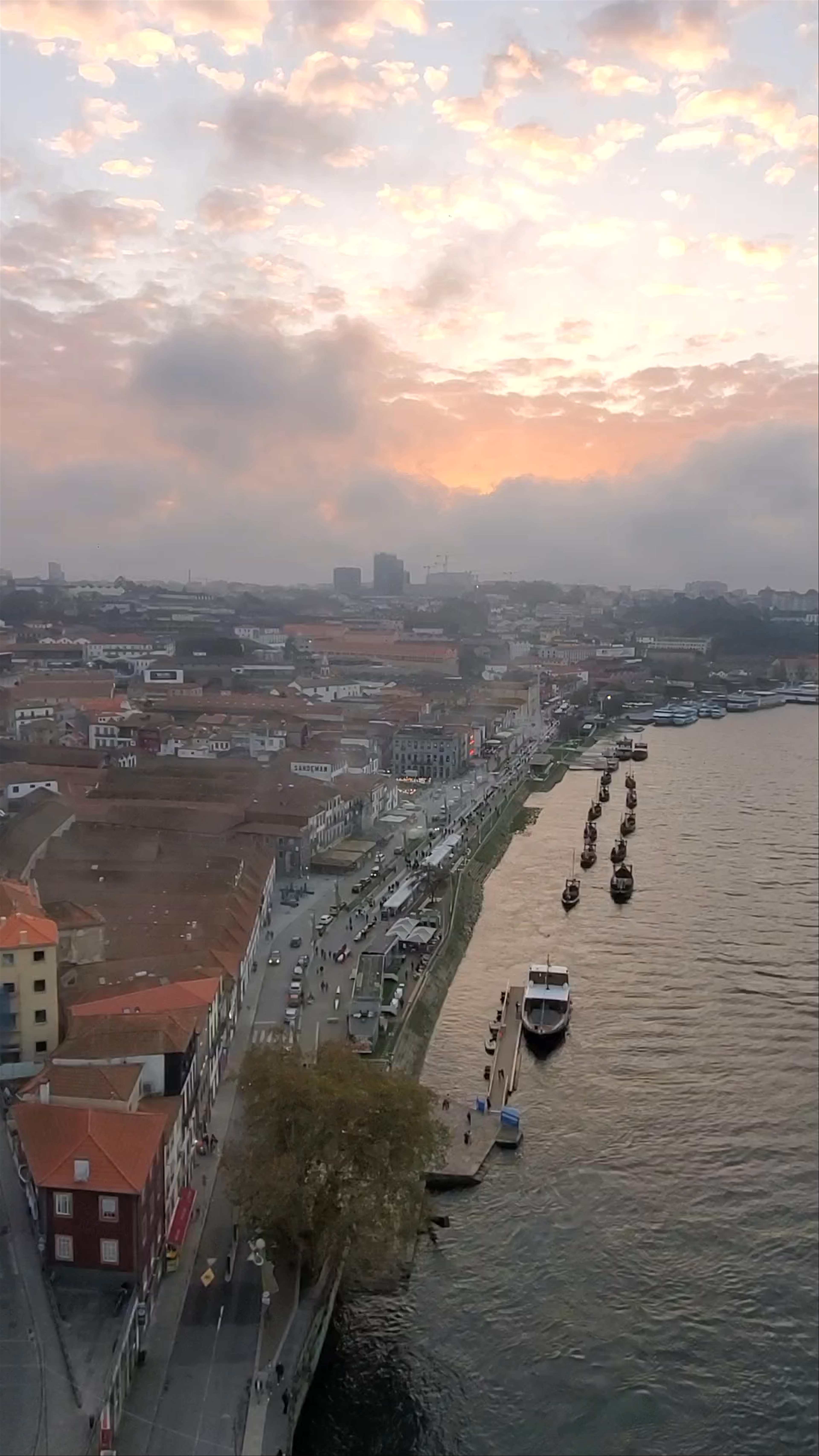 Sunset Views over Vila Nova de Gaia from Miradouro da Ribeira