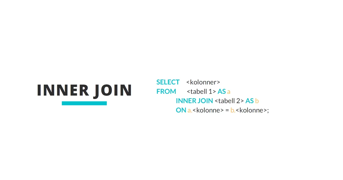 Slik kombinerer du tabeller med INNER JOIN i SQL | Utdannet.no