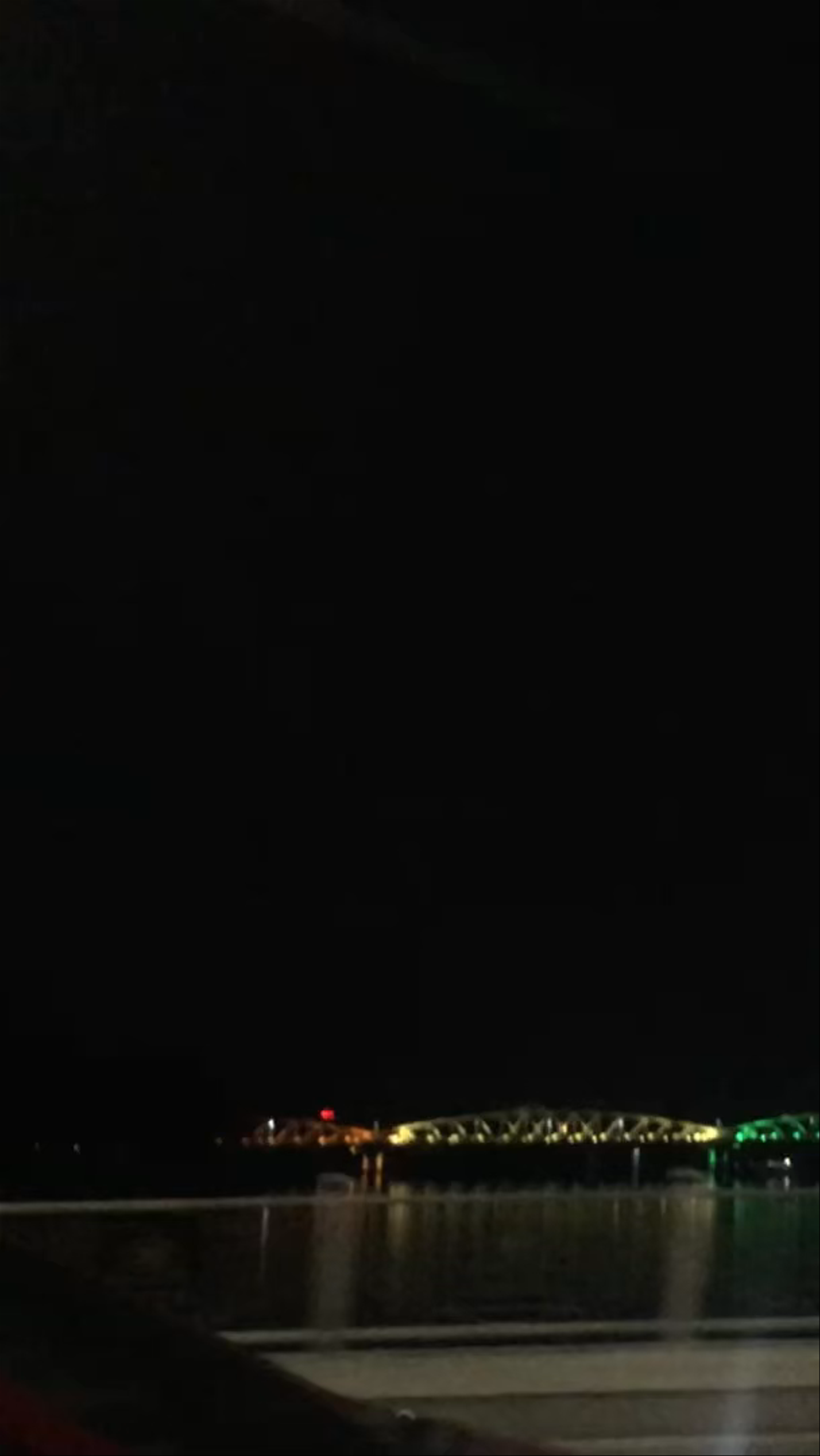 Bridge Phu Xuan Illuminated at Night in Hue, Vietnam