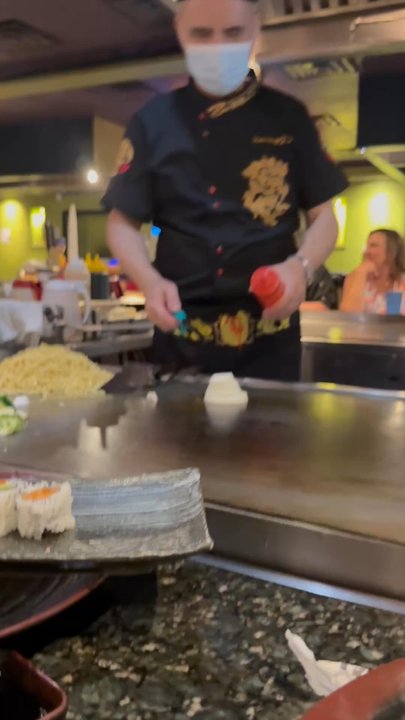 Kumo 27 - Onions on fire! - Sushi Bars Near Me - Kendall Park, New Jersey
