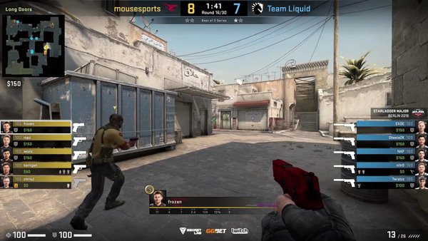 Entry fragging on Dust2 examples