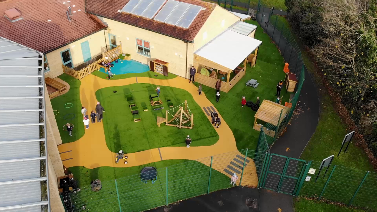 A video of school-based nursery playground equipment