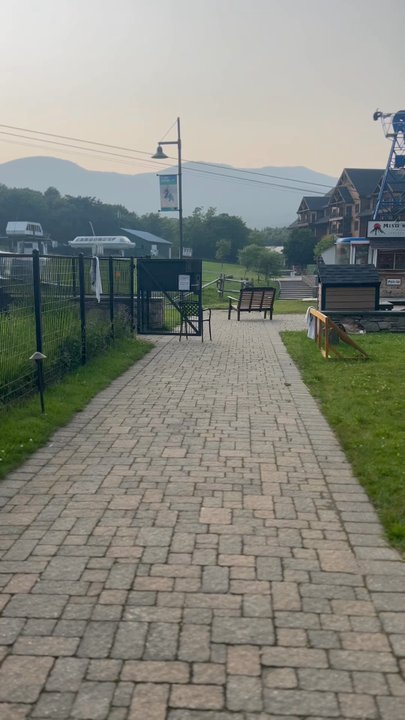 Jay Peak Resort - Walkway near outside pool - Ski Resorts Near Me - Jay, Vermont
