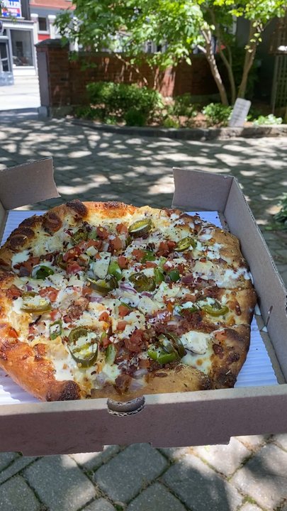 Parlour - 10" DR Pizza on a picnic in the little city park around the block - Pizza Near Me - Jeffersonville, Indiana