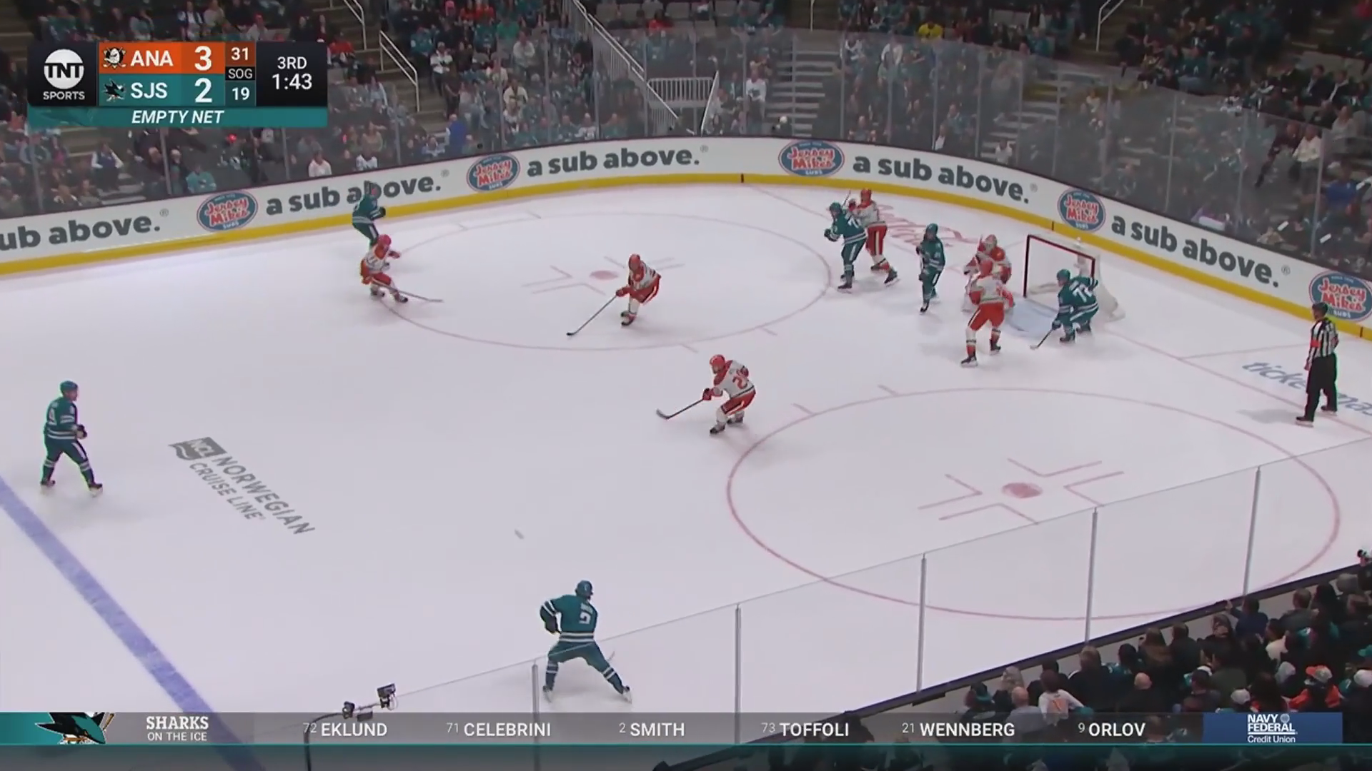 Macklin Celebrini's 40th Goal Ties It, Then Sets Up Wennberg's Winner in Final 99 Seconds · Apr. 1, 2026