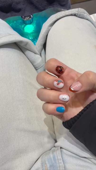 Noir Nails - Builder gel (Texas themed) - Nail Salons Near Me - Columbus, Ohio