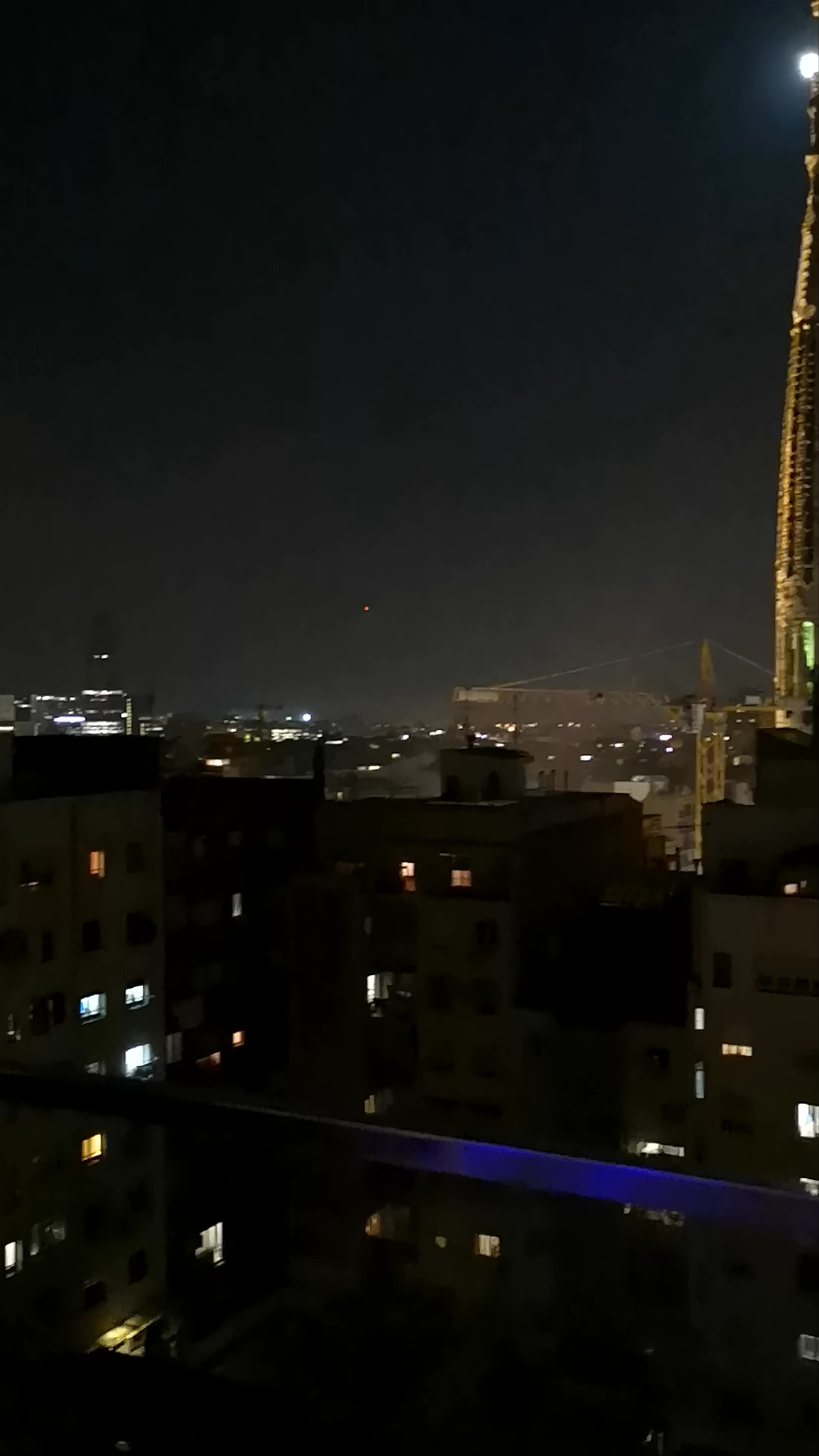 Nighttime Skyline View of La Sagrada Familia in Barcelona