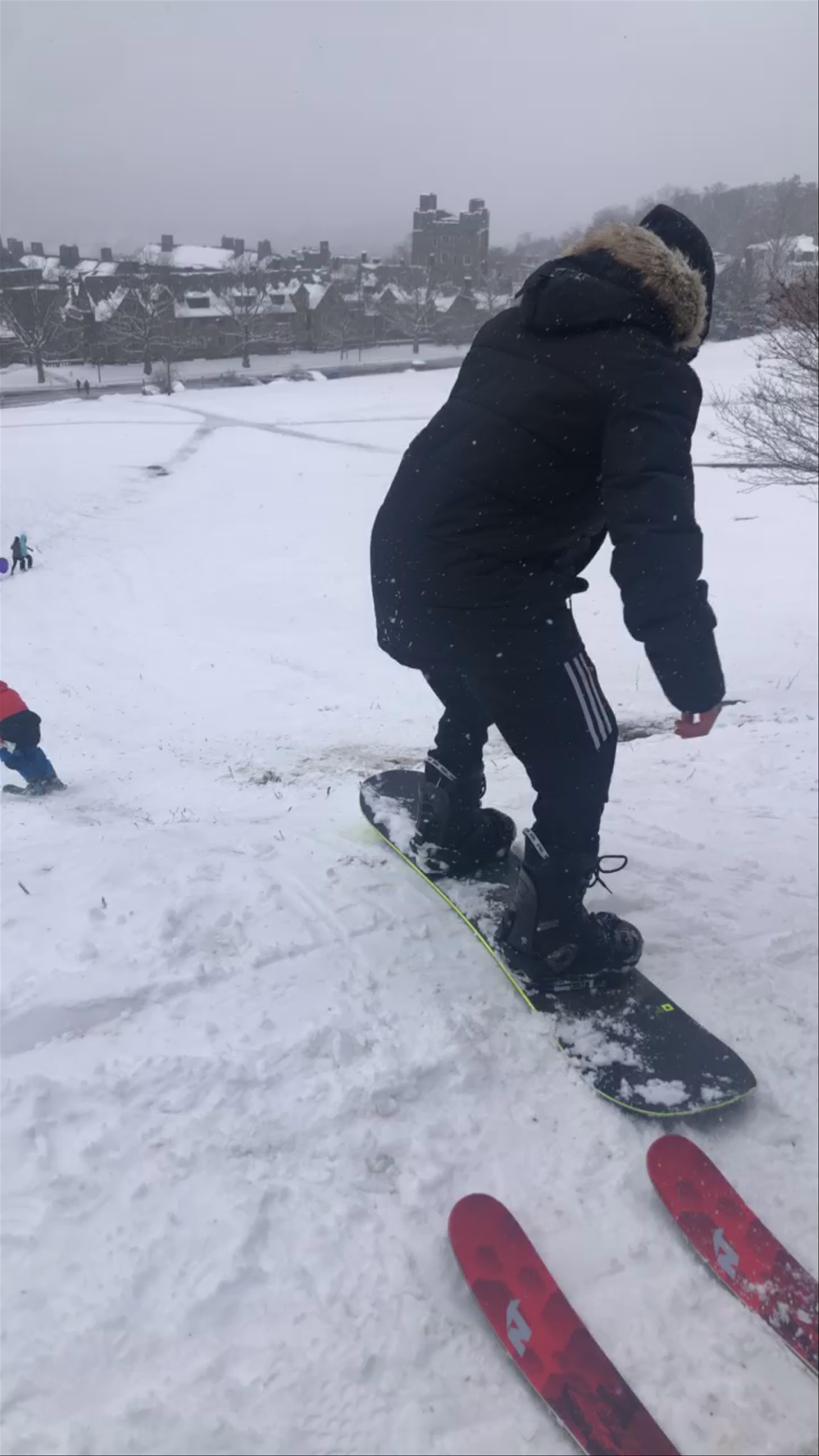 Snowing on Libe Slope