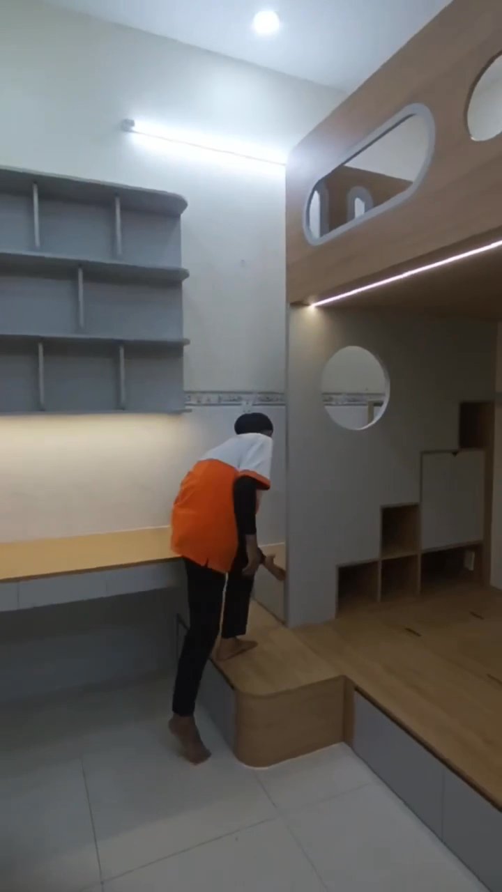 Phòng ngủ giường tầng cho 2 bé trai nhà anh Nguyên Trần