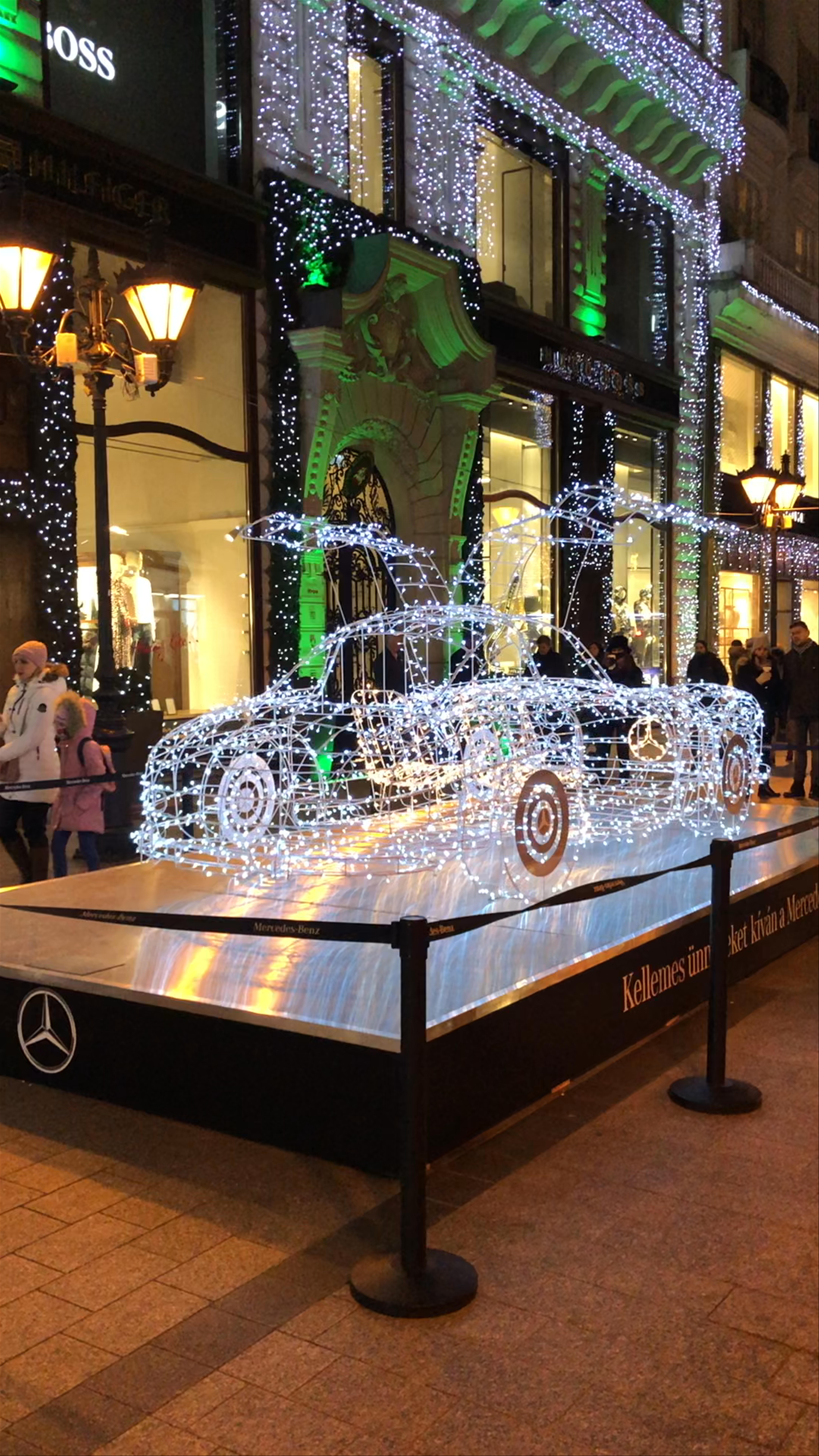 Magical Winter Lights at Budapest's Fashion Street
