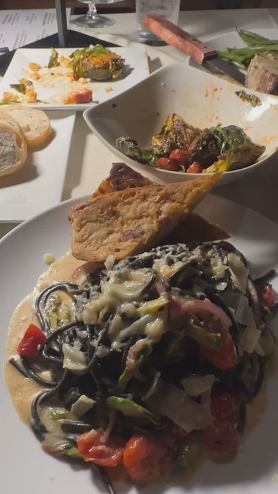 Cave Restaurant - Squid ink pasta and Filet Medallion - Venues & Event Spaces Near Me - Temecula, California