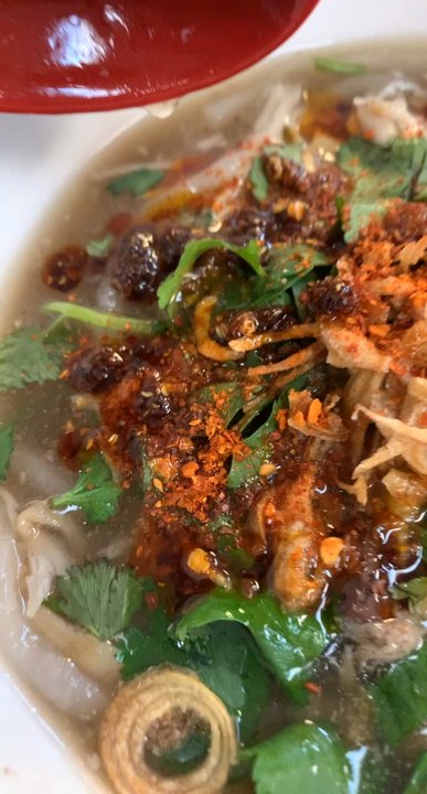 Hongthong kitchen - Kowpiak after adding my fixings - Thai Near Me - Haltom City, Texas