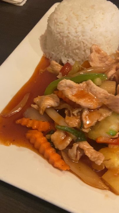 Panang 7 Thai Restaurant - Sweet and sour pork and combo rice (huge portions) - Thai Near Me - Moore, Oklahoma