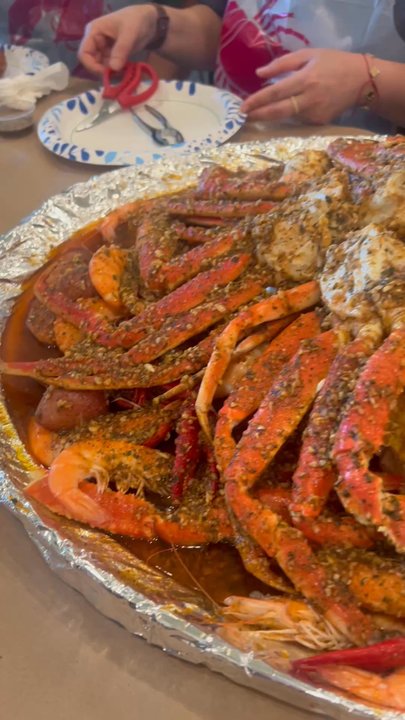 Bubbas Crab House - Family platter! Yum. - Cajun/Creole Near Me - Rowland Heights, California