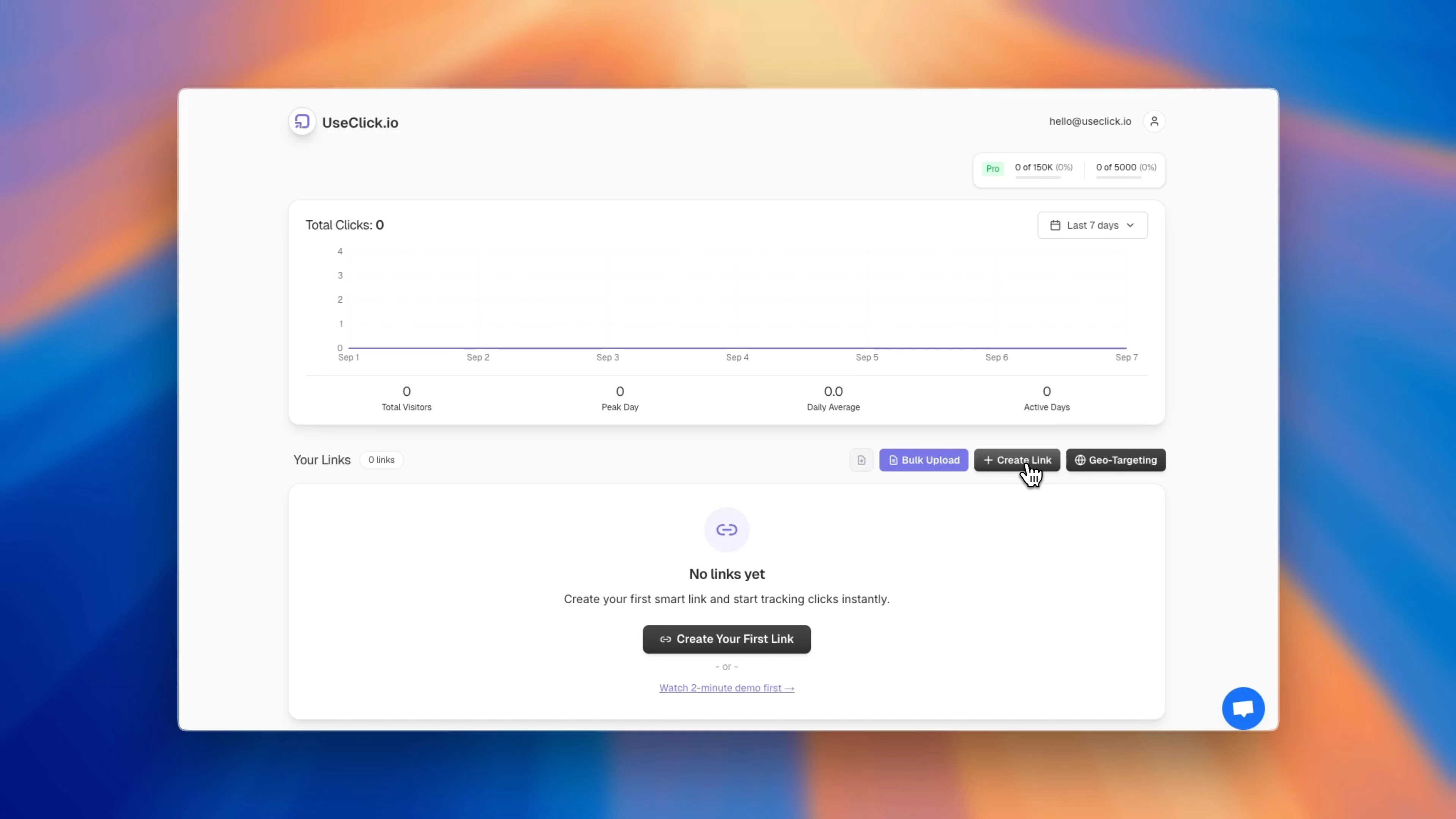 Preview of How to Create Your First Link with useclick.io