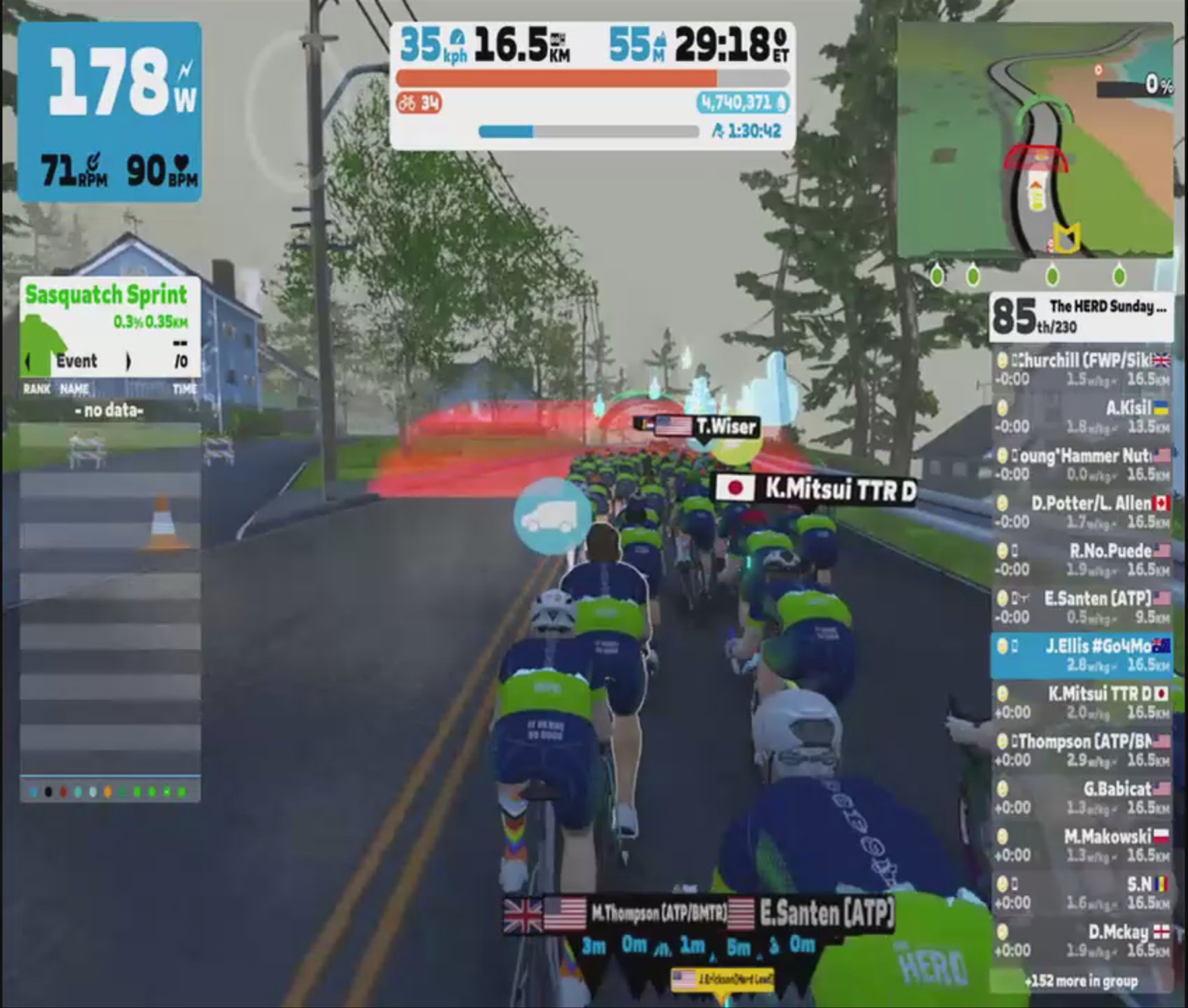 Zwift - Group Ride: The HERD Sunday Endurance (D) on Sugar Cookie in Watopia