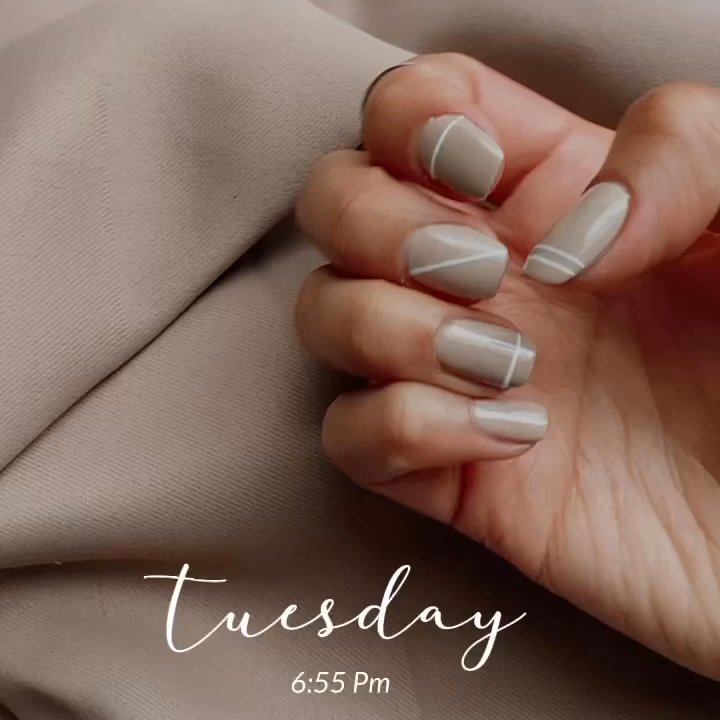 Lexi Nails - Nude nails with design. - Nail Salons Near Me - Brookfield, Wisconsin