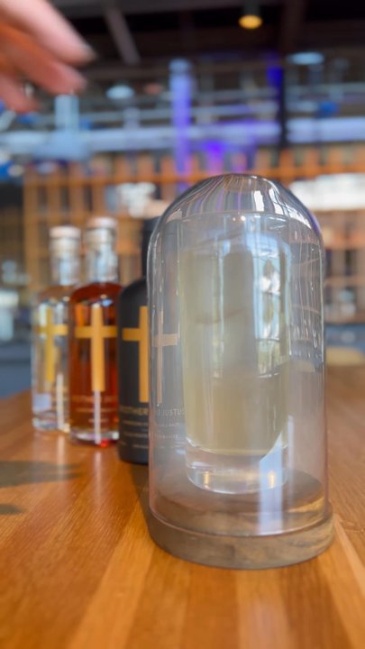 Brother Justus Whiskey - A drink on the brand new fall menu! Includes lemon, maple and American single malt whiskey. It is smoked using pecan wood chips. - Distilleries Near Me - Minneapolis, Minnesota