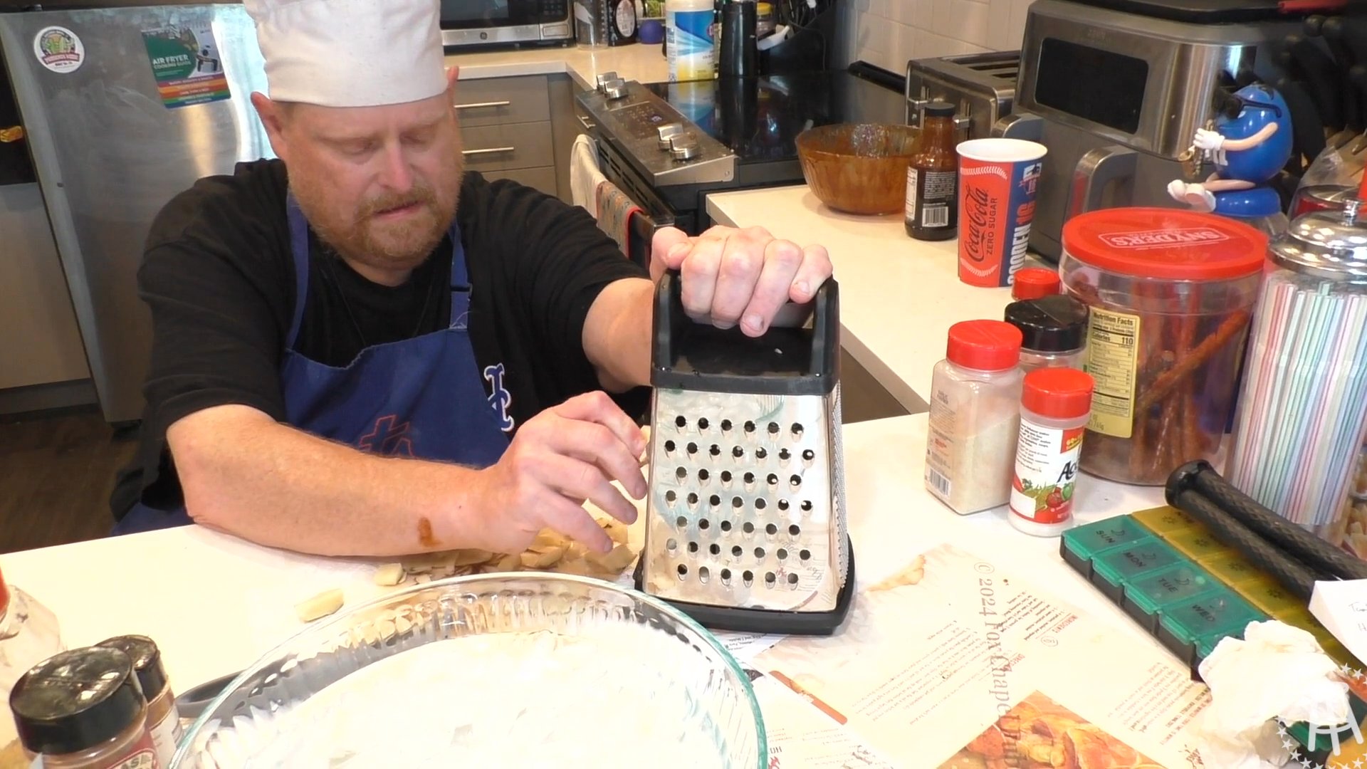 Tank Cooks BBQ Chicken & Homemade Chips from Brian Baumgartner's Book "Seriously Good Barbecue"