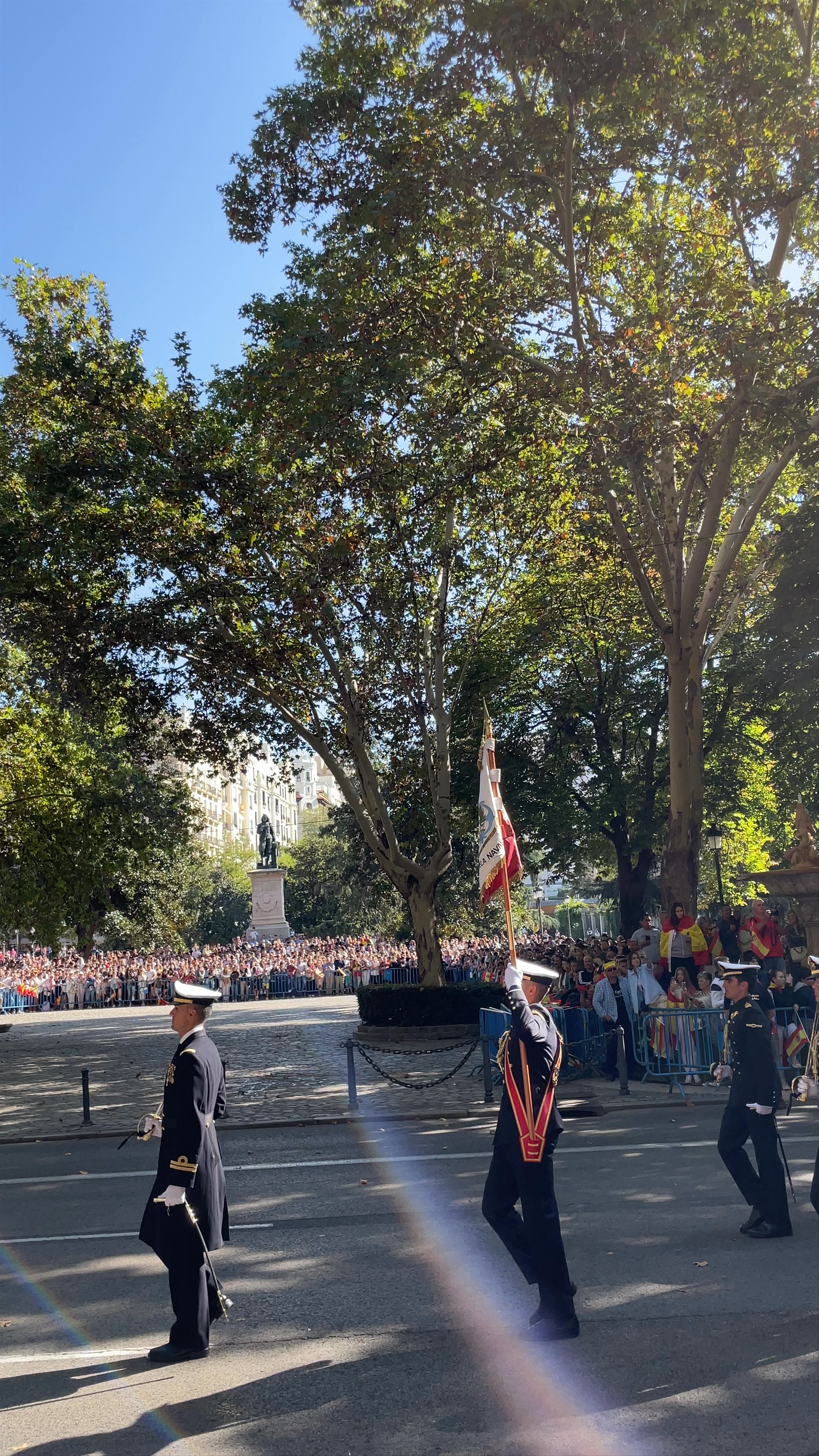 Military Parade on Paseo del Prado in Madrid, Spain