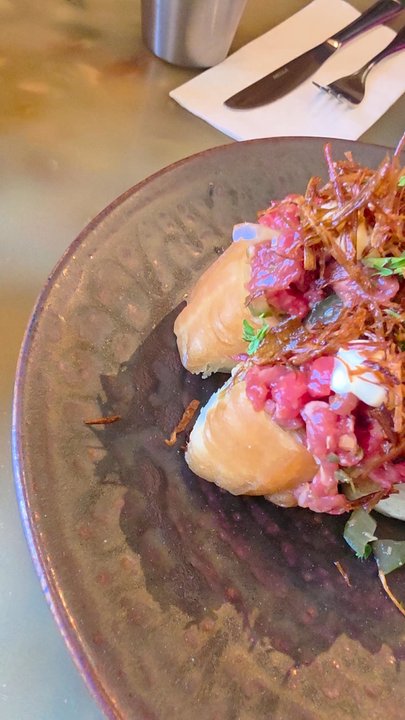Ginger By Chillax - Beef Tartare w/ Fried Dough - Cafes Near Me - Thornhill, Ontario