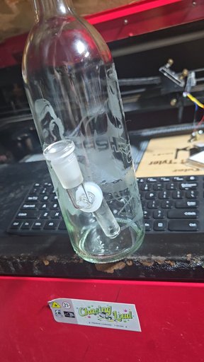 Preview pic of Sterling Archer themed laser etched bong.