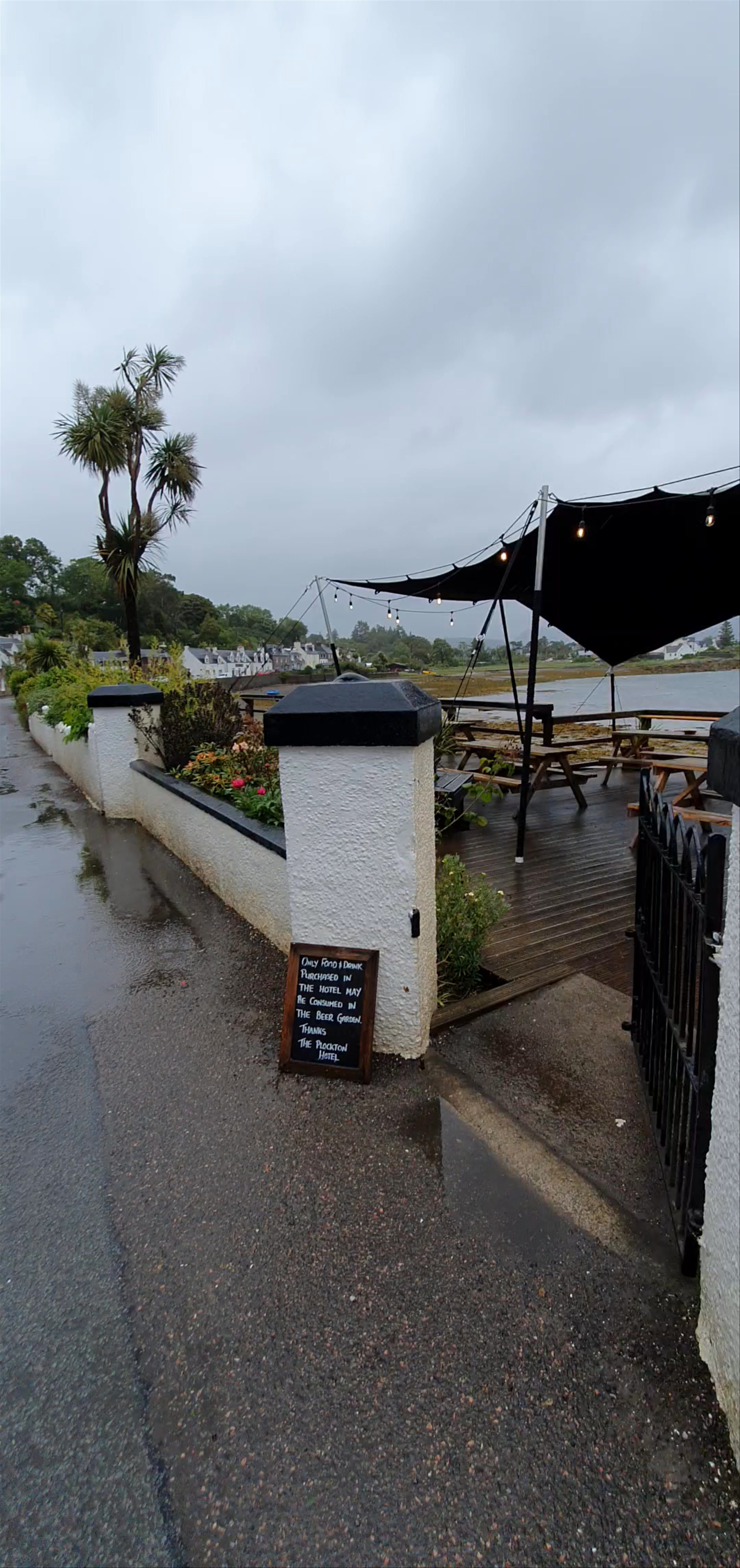 Cozy Rainy Day at Plockton Hotel Beer Garden