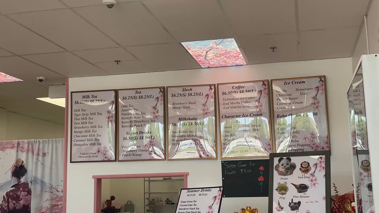 sakura - The menu/ cashier counter - Bubble Tea Near Me - Grand Rapids, Michigan