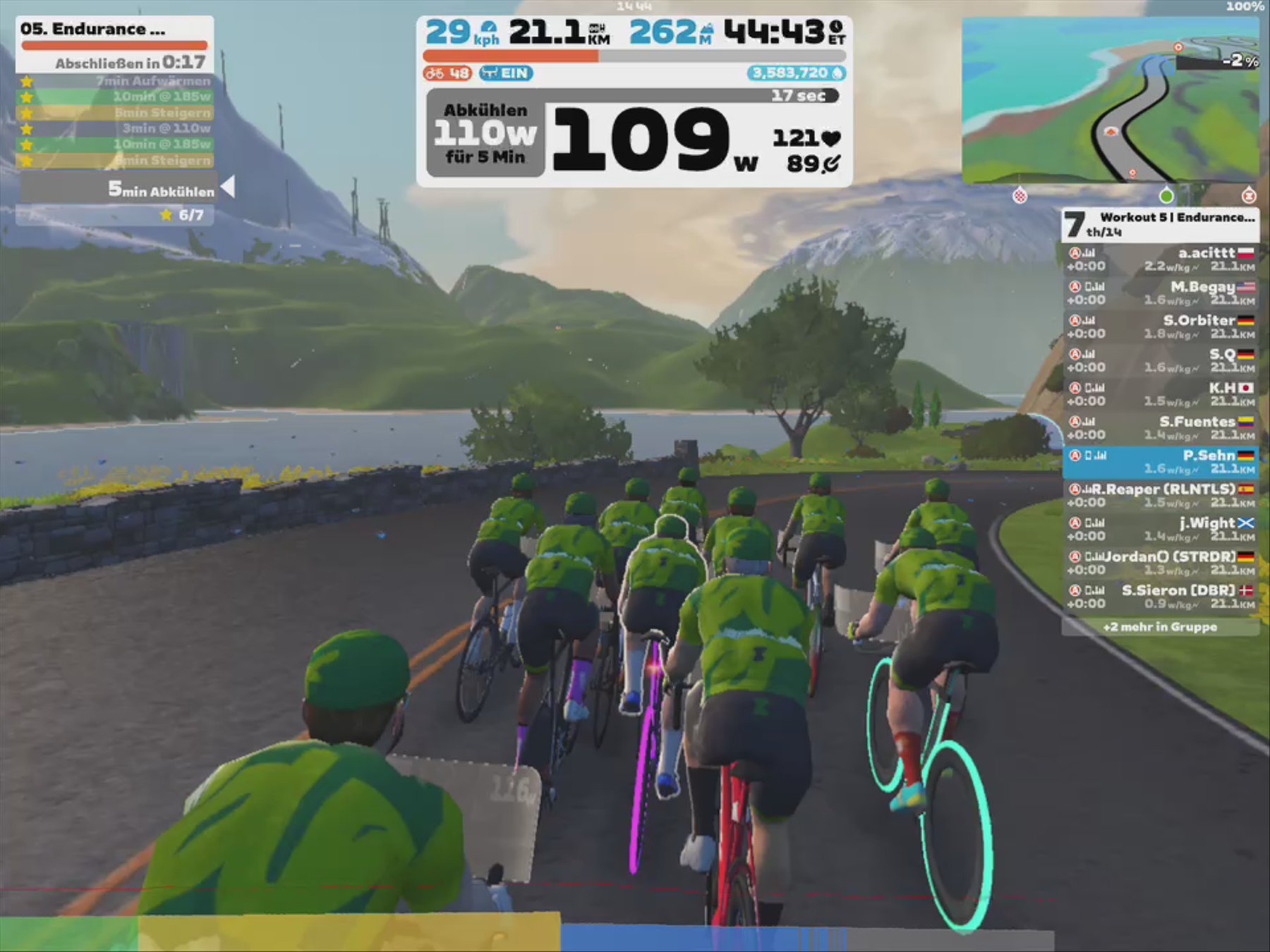 Zwift - Group Workout: Long - Endurance Ascent  on Downtown Titans in Watopia