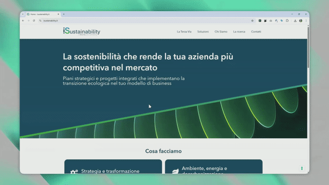 Video esperienza navigazione sito iSustainability.it