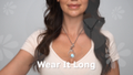 Larimar Sterling Silver Dante Large Pendant Necklace Marahlago Jewelry round Gemstone White Topaz 