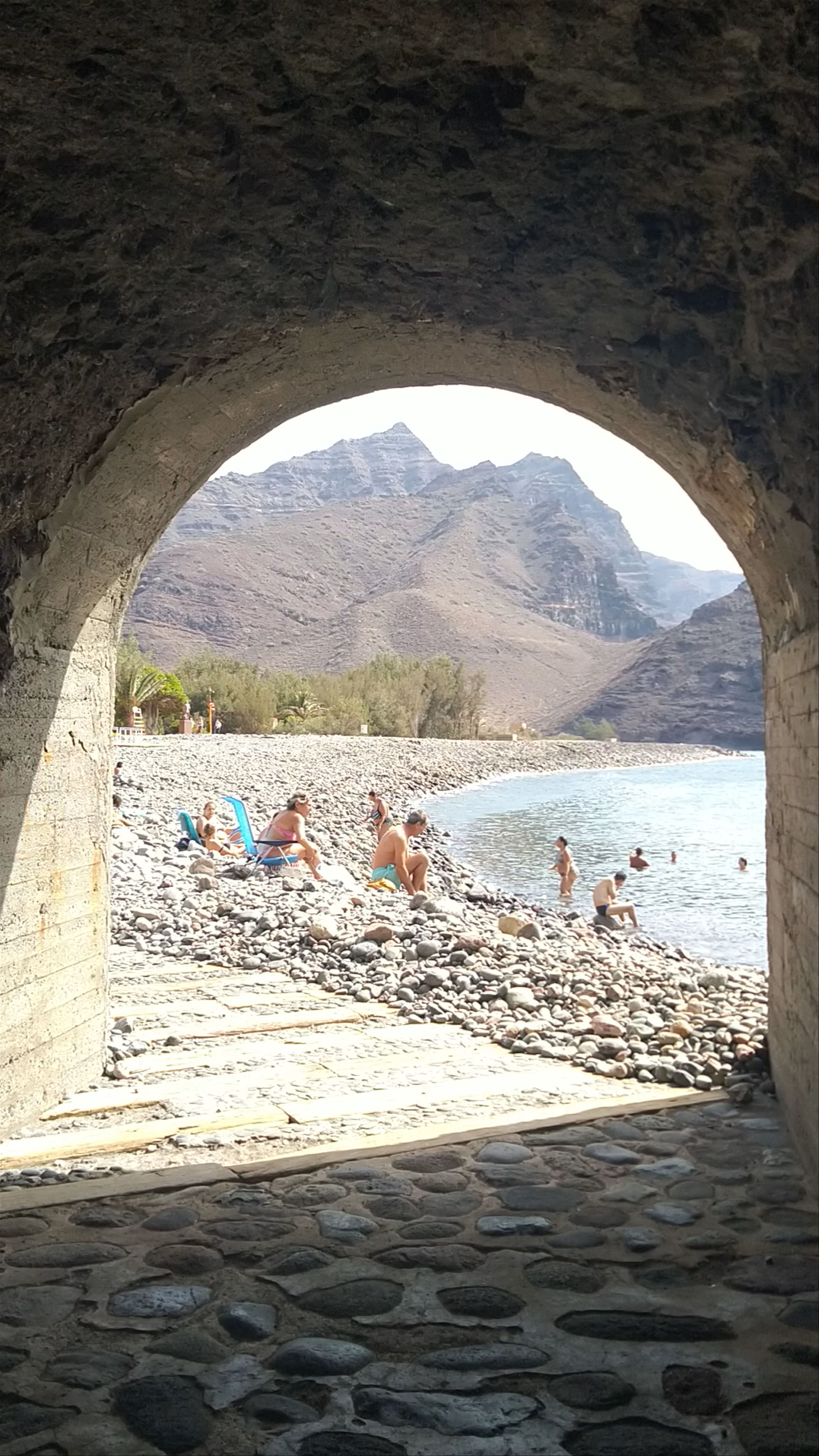 Sunlit Serenity at Playa de la Aldea, Spain
