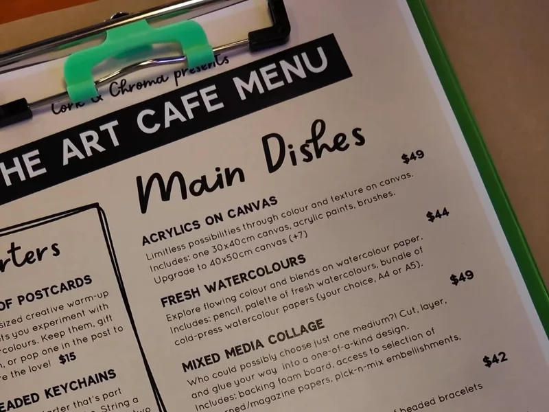 Art cafe experience