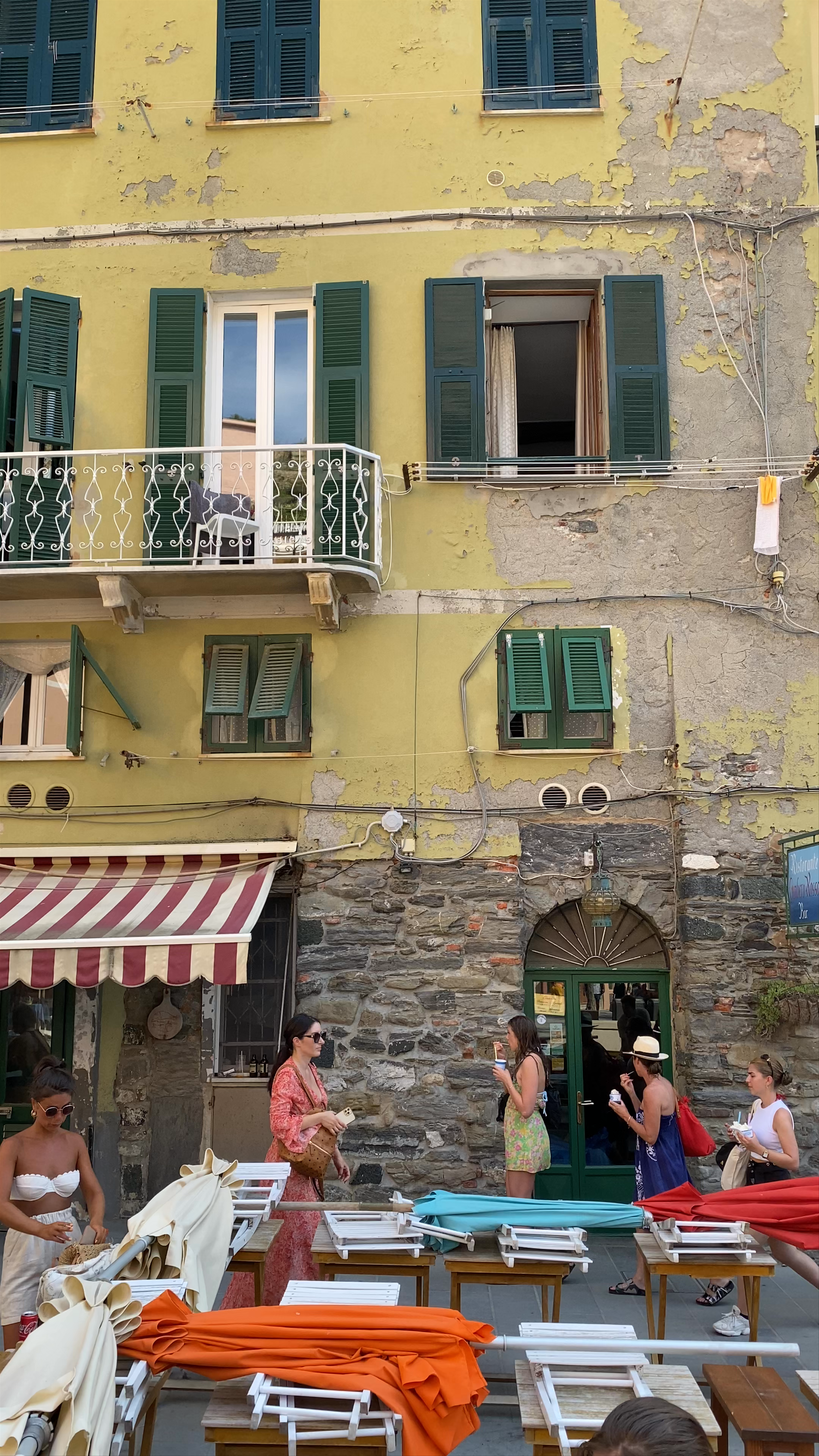 Vernazza Beach and Colorful Village Life in Vernazza, Italy