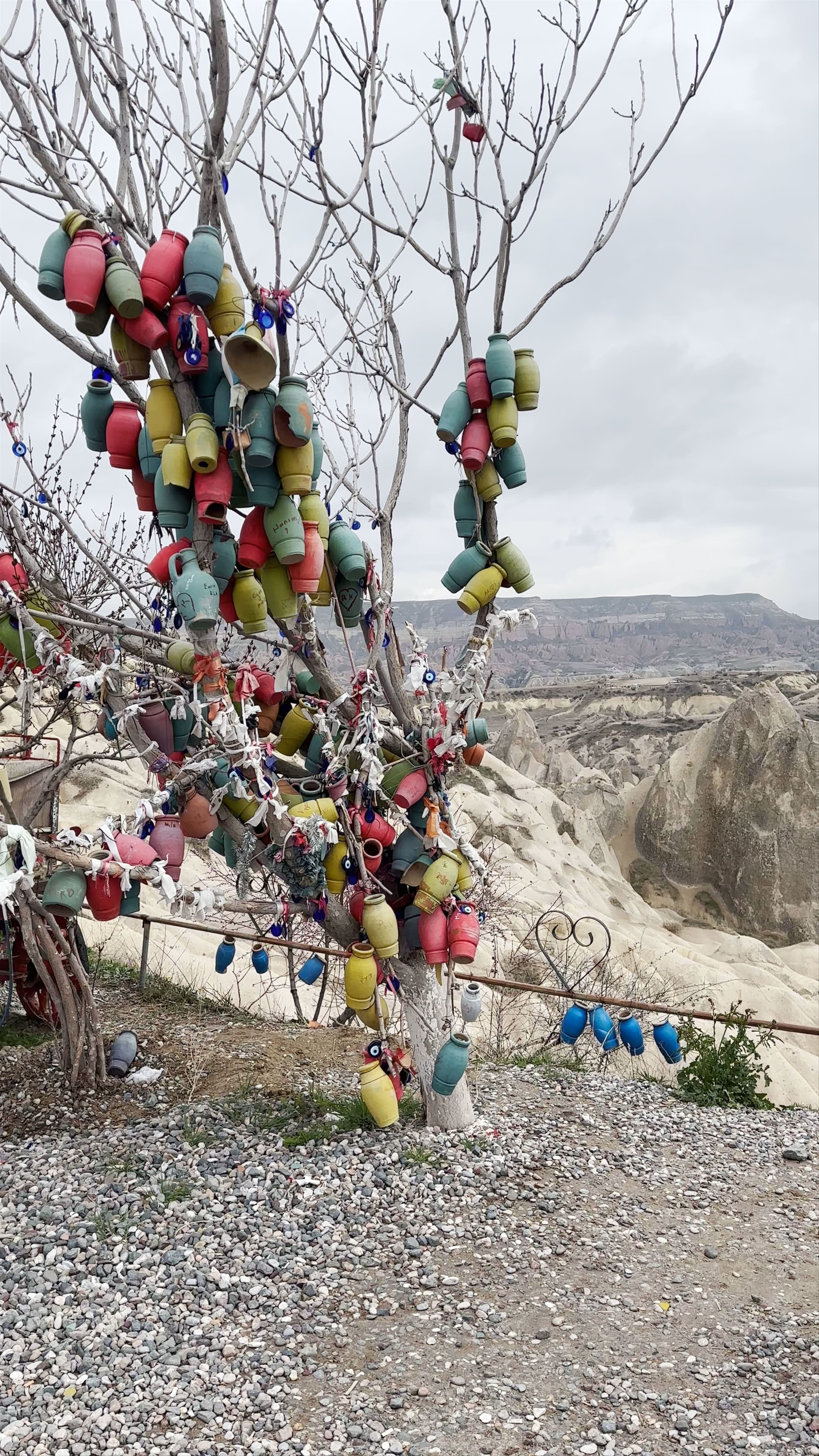 Colorful Pots and Majestic Landscape at Love Valley, Cappadocia
