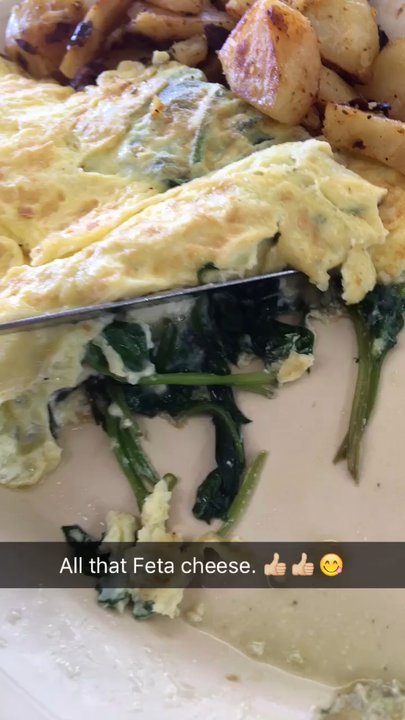 Sunrise Restaurant - Omelette loaded with cheese. Feta cheese & spinach - Diners Near Me - Dewey Beach, Delaware